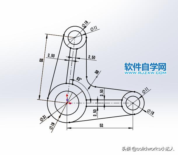 solidworks新手抓住关建点线就能轻松绘草图