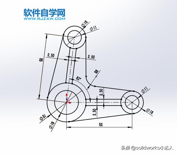 solidworks新手抓住关建点线就能轻松绘草图