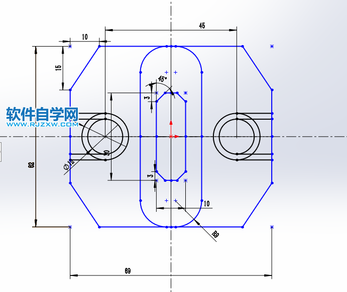 solidworks绘制草图绘制对称图