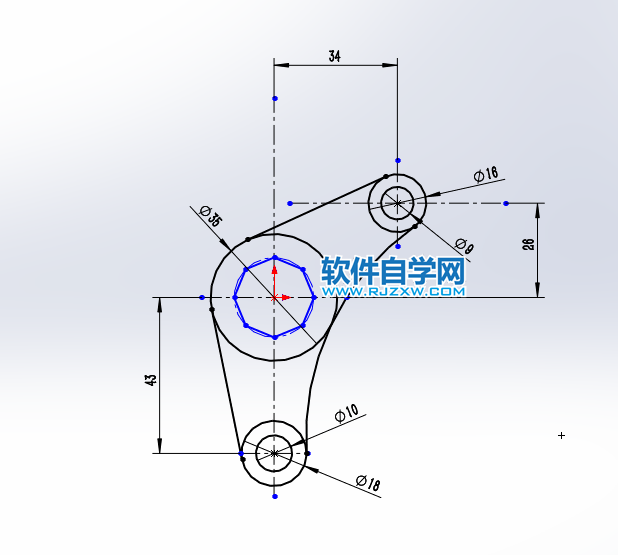 solidworks绘制草图练习一