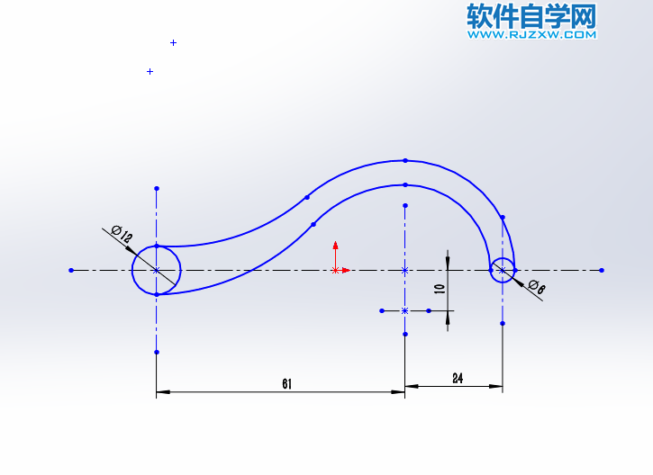 solidworks周边圆相切草图练习