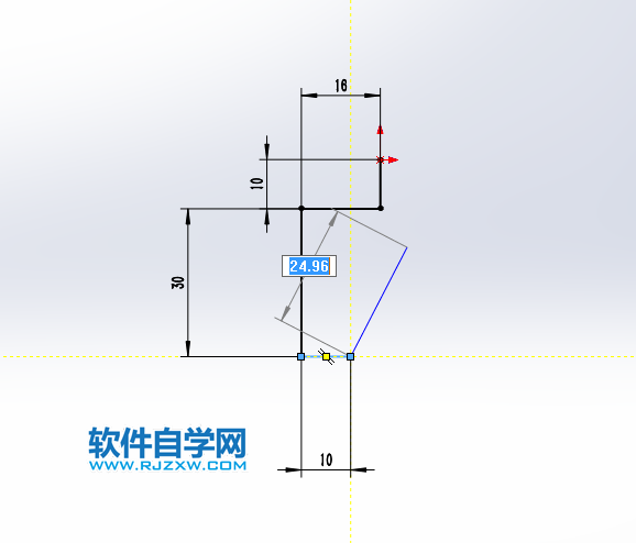 SOLIDWORKS修改角度完成草图绘制