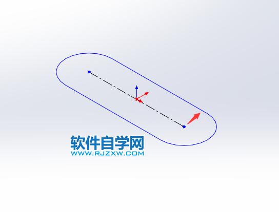 solidworks怎么画中心点直槽口草图