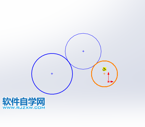 solidworks草图里面的相切圆怎么画