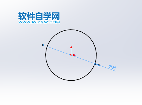 solidworks草图圆大小怎么修改