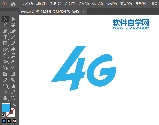 ai怎么设计一个4g信号图标