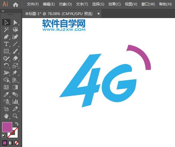 ai怎么设计一个4g信号图标