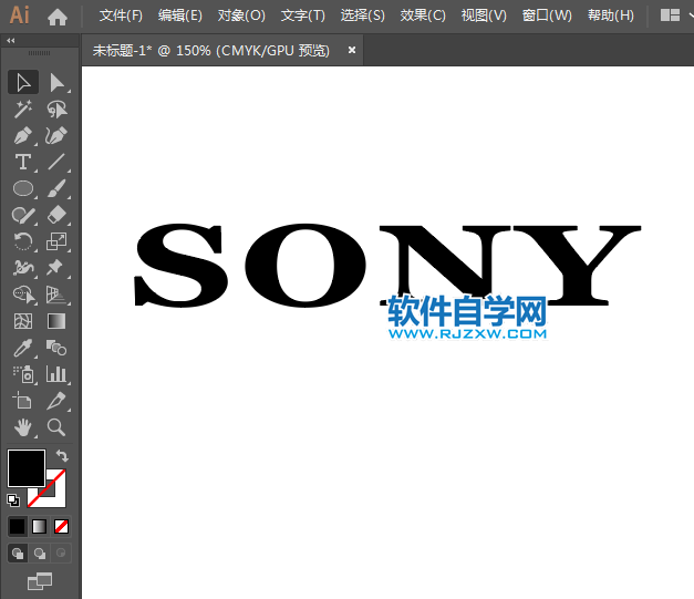 ai怎么设计SONY商标矢量图