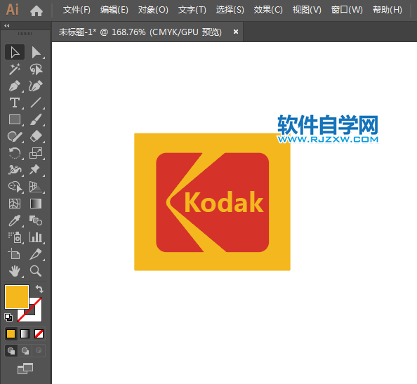 ai怎么设计Kodak标志矢量图