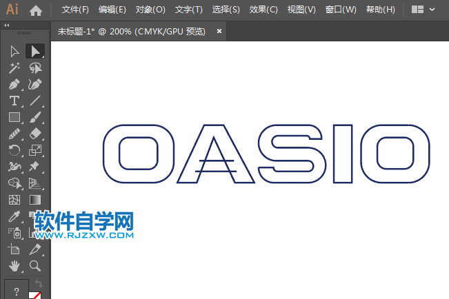 ai怎么设计CASIO标志矢量图