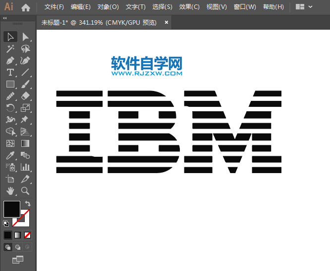 ai怎么设计IBM标志