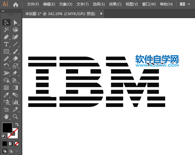 ai怎么设计IBM标志