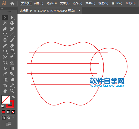 ai怎么画七色苹果图标