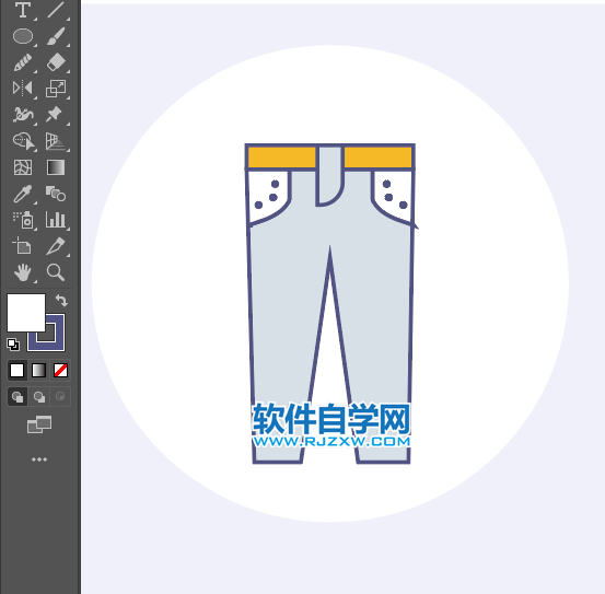 ai怎么画牛仔裤图标