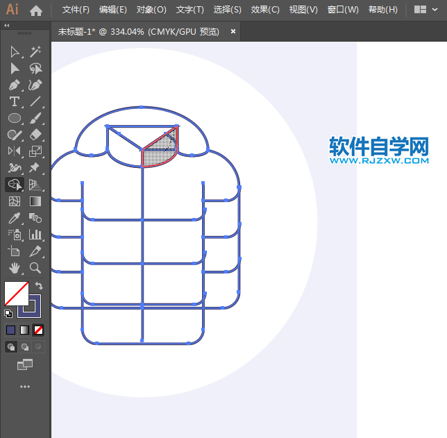 ai怎么设计鸭绒衣图形