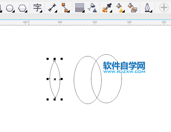 cdr造型相交工具怎么用