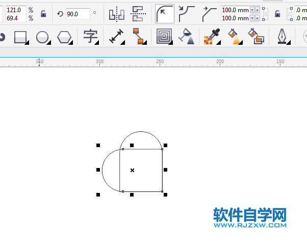 如何使用cdr造型工具合并对象