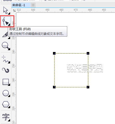 cdr长方形四边变圆