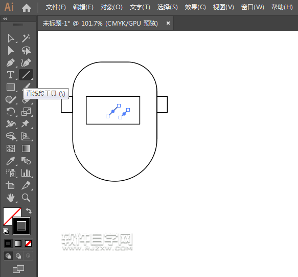 ai怎么设计电焊面具图标