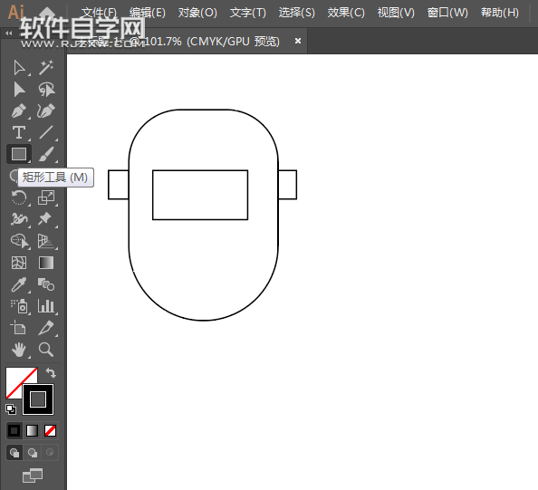 ai怎么设计电焊面具图标