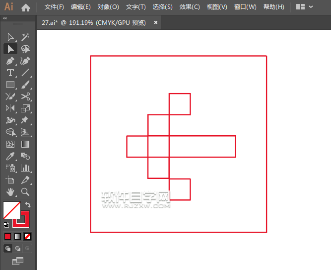 利用ai矩形画格子向右箭头符号