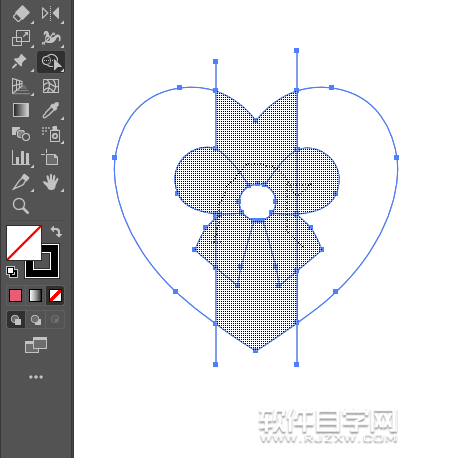 ai怎么画一个心形结图案
