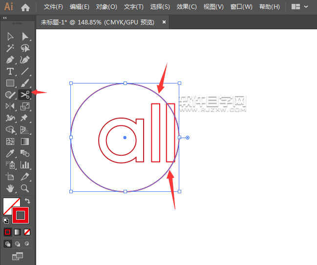 ai怎么画一个all分型图标