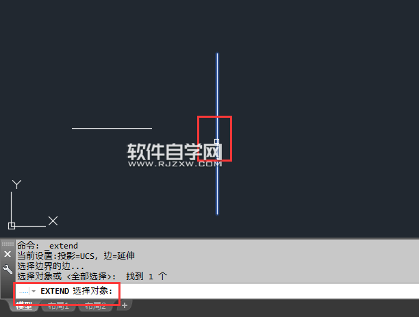 cad直线延伸命令EX怎么使用