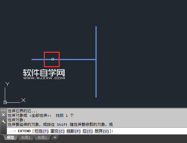 cad直线延伸命令EX怎么使用