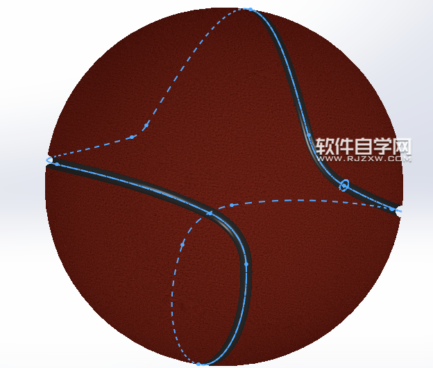 SolidWorks画蓝球的方法