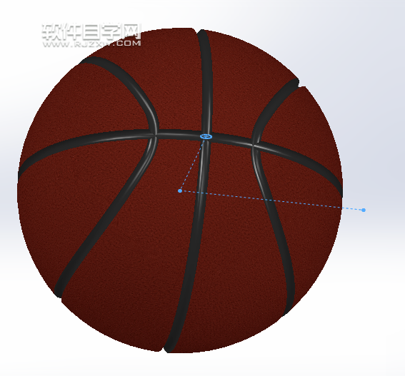SolidWorks画蓝球的方法