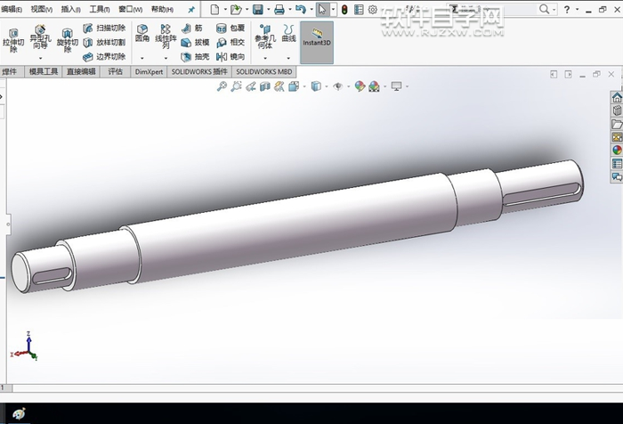 SolidWorks2016怎么画轴呢？