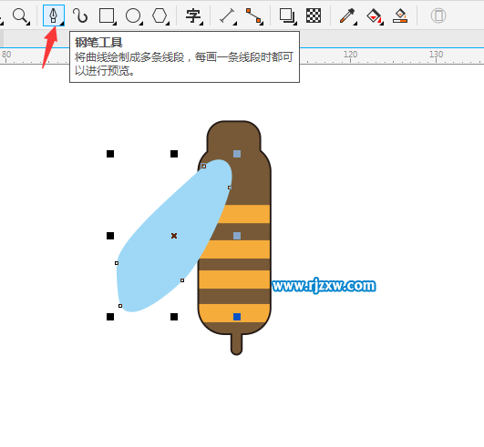 CDRX8绘制蜜蜂简笔画教程