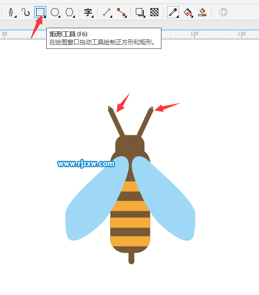 CDRX8绘制蜜蜂简笔画教程