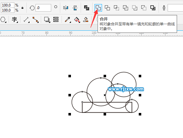 CDRX8设计晴转小雨图标教程