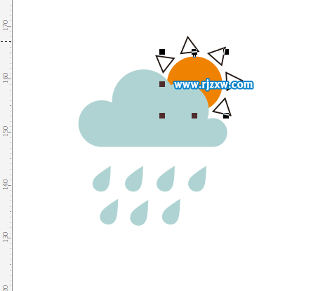 CDRX8设计晴转小雨图标教程