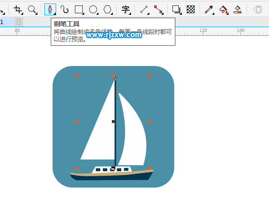 CorelDRAW X8怎么设计帆船图案呢？