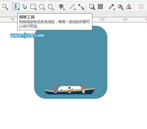 CorelDRAW X8怎么设计帆船图案呢？