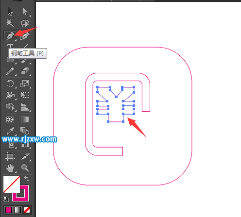 服务费图标怎么用AI设计出来