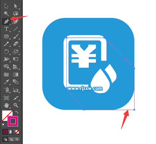 水费图标怎么用AI设计出来