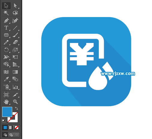 水费图标怎么用AI设计出来