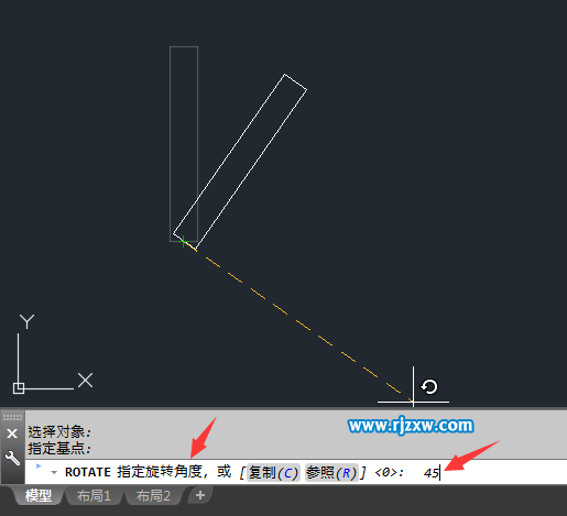 CAD旋转命令是什么怎么使用