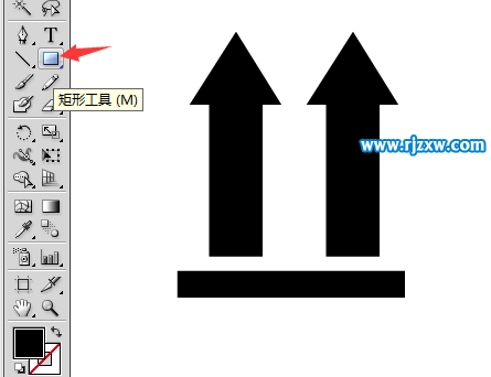 外箱向上图标怎么用AI设计