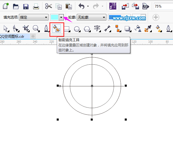 用CorelDRAW的智能填充制作播放器图标