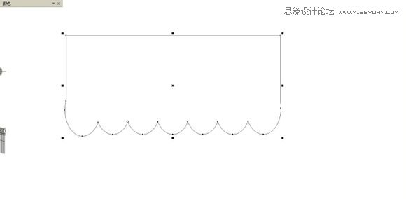 使用CorelDraw调和工具和变形工具画窗帘