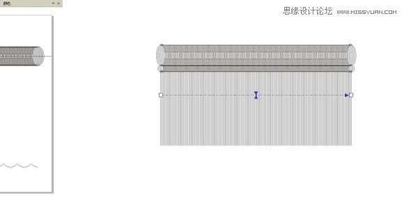 使用CorelDraw调和工具和变形工具画窗帘