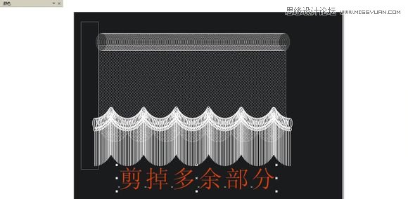 使用CorelDraw调和工具和变形工具画窗帘