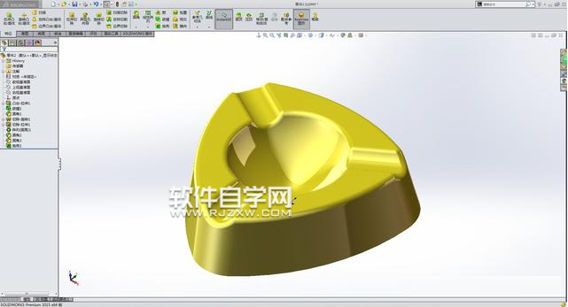 SolidWorks烟灰盒简单建模方法