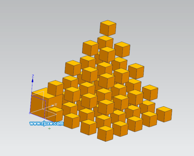 UGNX8.5阵列金字塔形状效果