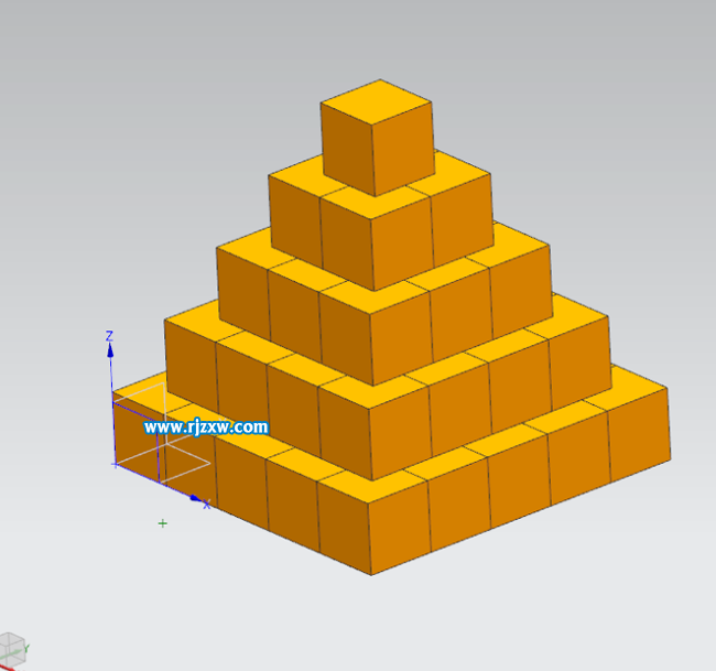 UGNX8.5阵列金字塔形状效果